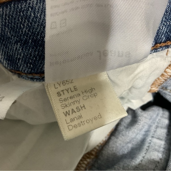 Reformation Serena High Skinny Crop Jeans Lanai destroyed Size 24 - Picture 10 of 10